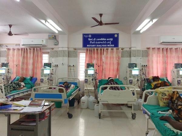 Medical team at the dialysis centre
