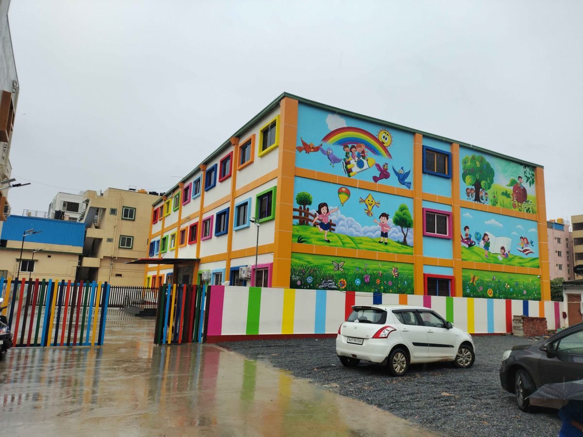 Sunshine Smart School multi-storey steel building, Electronic City